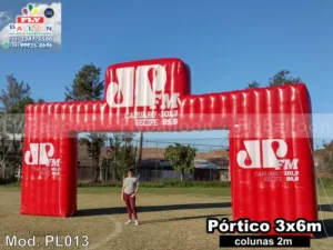 pórtico inflável promocional rádio jovem pan recife