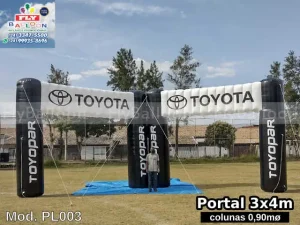 pórticos infláveis promocionais toyota toyopar